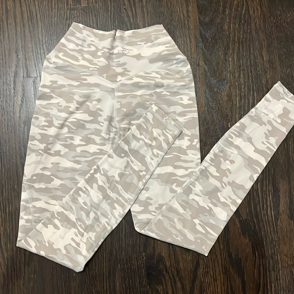 Alphalete White Camo Cross Waist Leggings